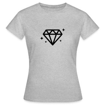 diamant - T-shirt Femme - gris chiné - Devant - AI Model Female 172 dark (172cm)