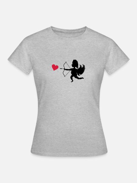 amor engel 02 - Frauen T-Shirt - Grau meliert