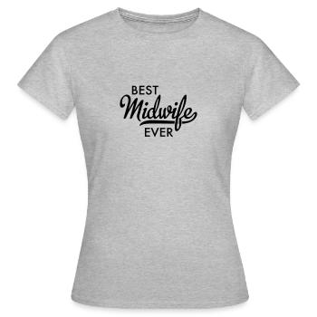 Sage-femme - T-shirt Femme - gris chiné - Devant - AI Model Female 172 dark (172cm)