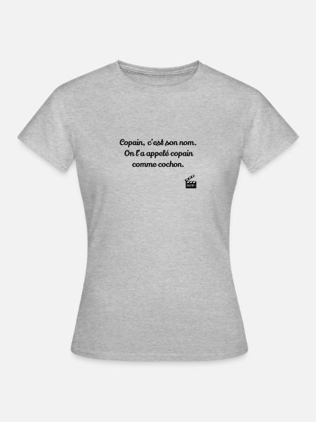 Copain comme cochon ! Les Bronzés font du ski - T-shirt Femme - gris chiné