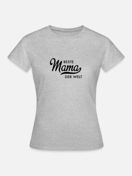 Beste Mama der Welt - Frauen T-Shirt - Grau meliert