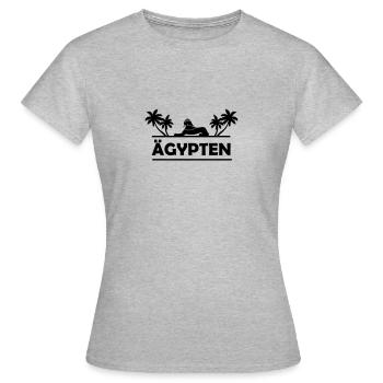 aegypten 001 - Frauen T-Shirt - Grau meliert - Vorne - AI Model Female 172 dark (172cm)