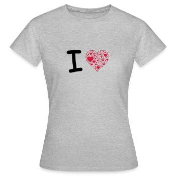 J'aime - T-shirt Femme - gris chiné - Devant - AI Model Female 172 dark (172cm)