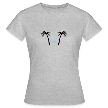 hamac de paume 2 - T-shirt Femme - gris chiné - Devant - AI Model Female 172 dark (172cm)