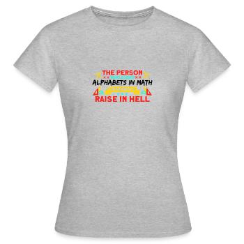 Mathe Mathematik Wissenschaft Mathe Geschenk - Frauen T-Shirt - Grau meliert - Vorne - AI Model Female 172 dark (172cm)