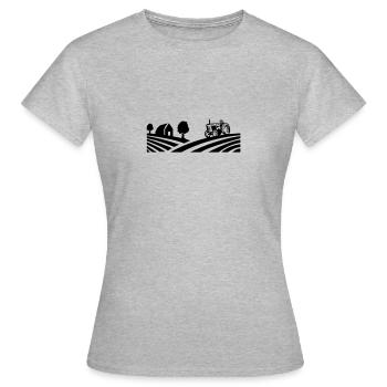 tractor farm - Women's T-Shirt - heather grey - Front - AI Model Female 172 dark (172cm)