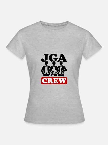 Junggesellen Abschied Crew - Frauen T-Shirt - Grau meliert