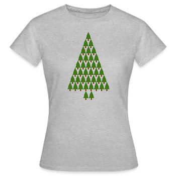 arbre de Noël arbre de Noël arbre de Noël - T-shirt Femme - gris chiné - Devant - AI Model Female 172 dark (172cm)