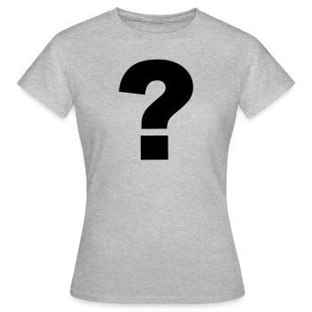 point d'interrogation - T-shirt Femme - gris chiné - Devant - AI Model Female 172 dark (172cm)