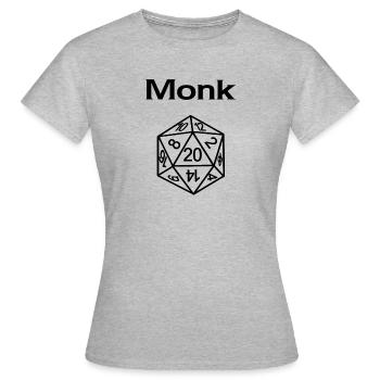 Moine - T-shirt Femme - gris chiné - Devant - AI Model Female 172 dark (172cm)