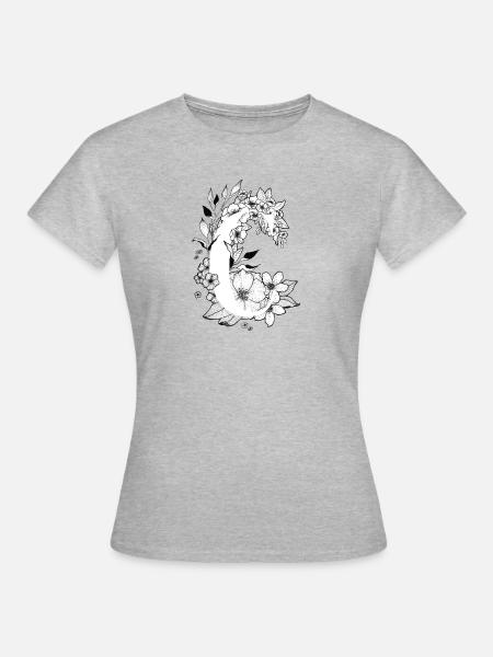 Initiale C - Frauen T-Shirt - Grau meliert