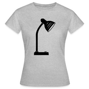 Lampes d’éclairage lampe de bureau - T-shirt Femme - gris chiné - Devant - AI Model Female 172 dark (172cm)
