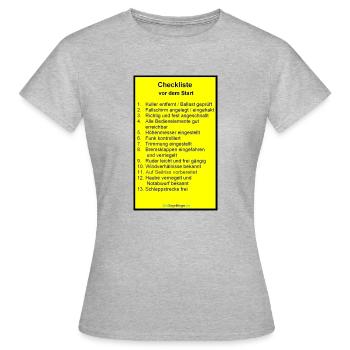 Checklist Glider - Women's T-Shirt - heather grey - Front - AI Model Female 172 dark (172cm)