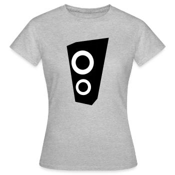 Musik Box Lautsprecher Bass - Frauen T-Shirt - Grau meliert - Vorne - AI Model Female 172 dark (172cm)