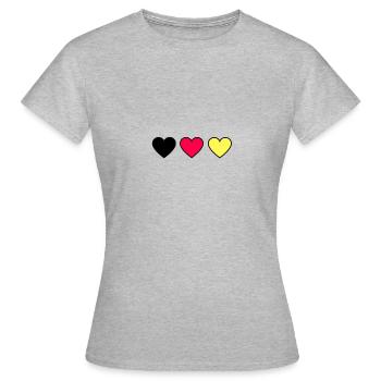 WM Fanshirt Fußball Premium Fans Deutschland - Frauen T-Shirt - Grau meliert - Vorne - AI Model Female 172 dark (172cm)