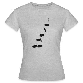 music notes - Women's T-Shirt - heather grey - Front - AI Model Female 172 dark (172cm)
