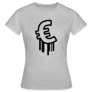 euro - T-shirt Femme - gris chiné - Devant - AI Model Female 172 dark (172cm)