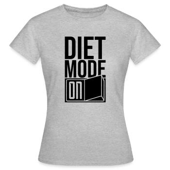 Mode de régime en surpoids - T-shirt Femme - gris chiné - Devant - AI Model Female 172 dark (172cm)