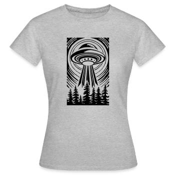 Flying Saucer - T-shirt Femme - gris chiné - Devant - AI Model Female 172 dark (172cm)