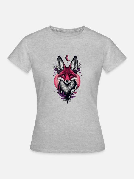 Magic Fox - Frauen T-Shirt - Grau meliert