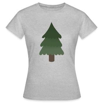 Kiefer - Frauen T-Shirt - Grau meliert - Vorne - AI Model Female 172 dark (172cm)