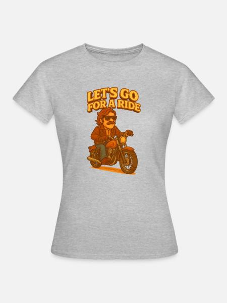 Auf geht's zu einer Fahrt - Frauen T-Shirt - Grau meliert