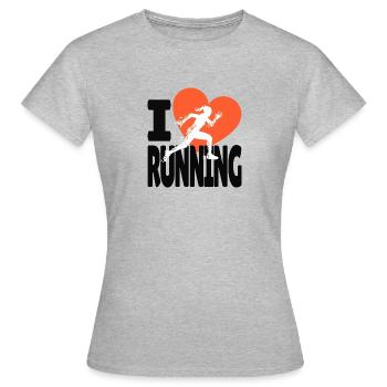 Jogging Jogging Running Athlete I Love Running - Women's T-Shirt - heather grey - Front - AI Model Female 172 dark (172cm)