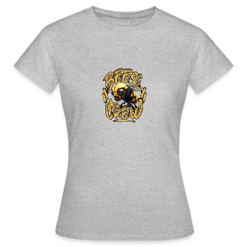 3d Bee CREW 2023gold - T-shirt Femme - gris chiné - Devant - AI Model Female 172 dark (172cm)