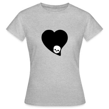 Selbst denken - Frauen T-Shirt - Grau meliert - Vorne - AI Model Female 172 dark (172cm)