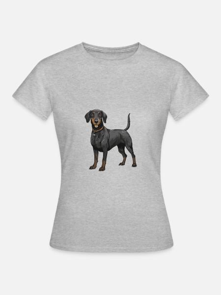 Dachshund Dackel - Frauen T-Shirt - Grau meliert