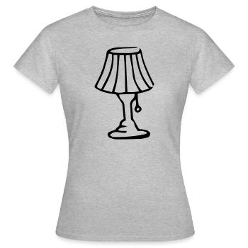Lampe de chevet Lampadaire Lampe de table - T-shirt Femme - gris chiné - Devant - AI Model Female 172 dark (172cm)