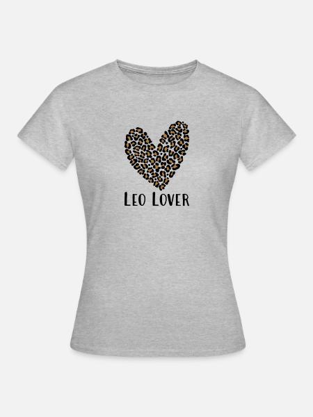 Leo Lover - Frauen T-Shirt - Grau meliert