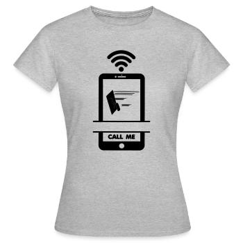 Appelez-moi plâtrier de téléphone - T-shirt Femme - gris chiné - Devant - AI Model Female 172 dark (172cm)