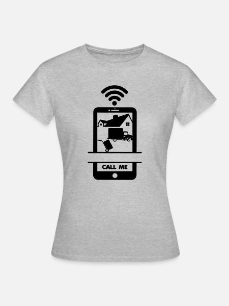 Neues Haus, Umzug - Frauen T-Shirt - Grau meliert