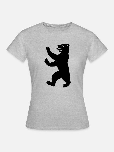 Berliner Bär - Frauen T-Shirt - Grau meliert