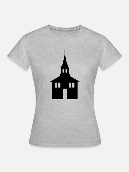 kirche - Frauen T-Shirt - Grau meliert