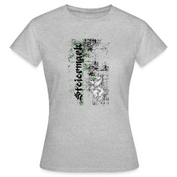 Steiermark - Frauen T-Shirt - Grau meliert - Vorne - AI Model Female 172 dark (172cm)
