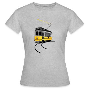 Electrico de Lisboa - T-shirt Femme - gris chiné - Devant - AI Model Female 172 dark (172cm)