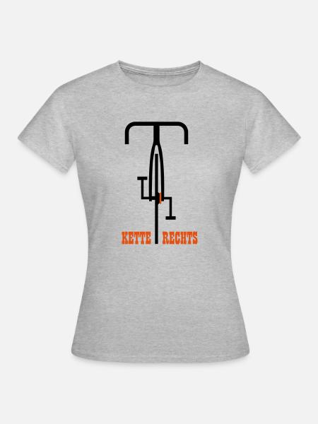 Kette rechts - Frauen T-Shirt - Grau meliert