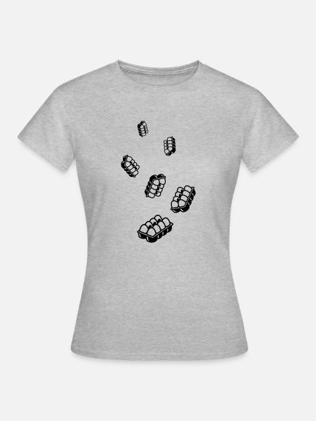 Eier symbol - Frauen T-Shirt - Grau meliert