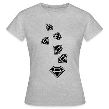 Diamond Icon Silhouette - Women's T-Shirt - heather grey - Front - AI Model Female 172 dark (172cm)
