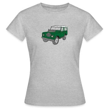 Land Rover Landie 4x4 Off-Road Series 3 88 - T-shirt Femme - gris chiné - Devant - AI Model Female 172 dark (172cm)