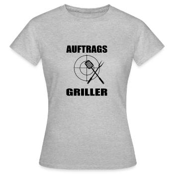 BBQ - Frauen T-Shirt - Grau meliert - Vorne - AI Model Female 172 dark (172cm)