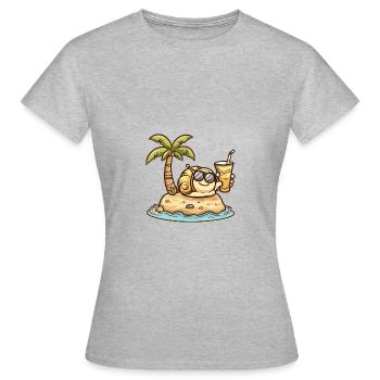 Snail Summer Vacation - Women's T-Shirt - heather grey - Front - AI Model Female 172 dark (172cm)