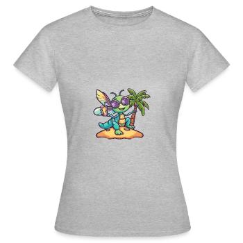 Dragonfly Summer Holiday - Women's T-Shirt - heather grey - Front - AI Model Female 172 dark (172cm)