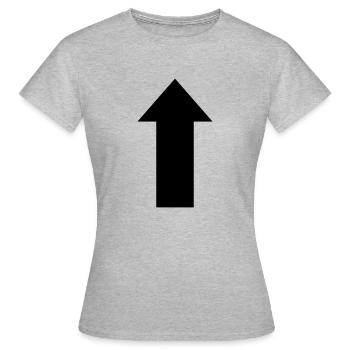 arrow - Women's T-Shirt - heather grey - Front - AI Model Female 172 dark (172cm)