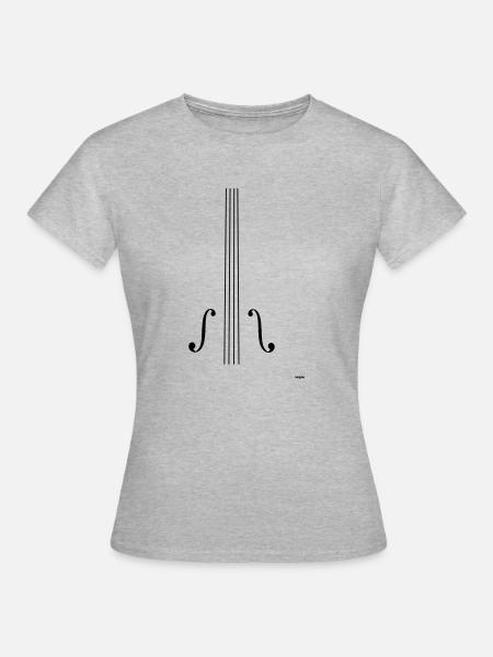 Cello Shirt - Frauen T-Shirt - Grau meliert