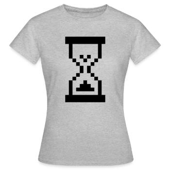 Computer Sanduhr - Konzept Warten - Frauen T-Shirt - Grau meliert - Vorne - AI Model Female 172 dark (172cm)