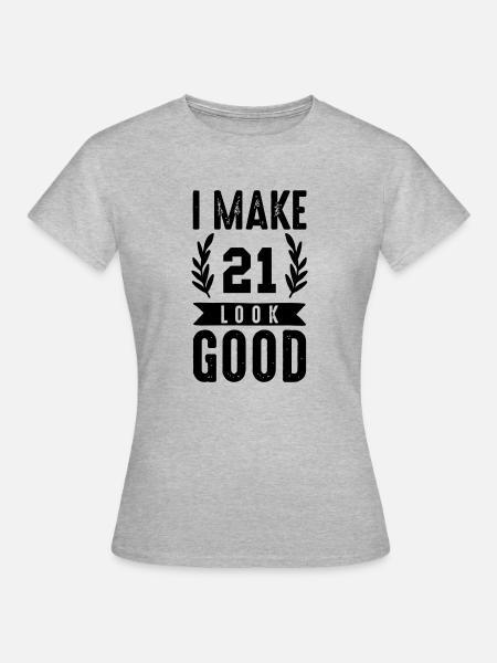 look good 21 - Frauen T-Shirt - Grau meliert