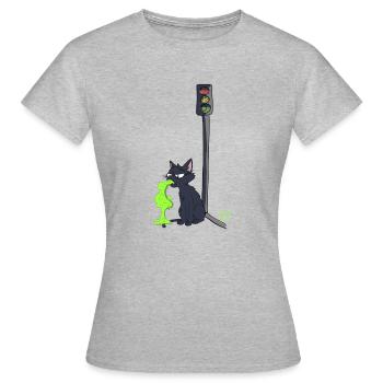 Sick Cat Viazoo - Women's T-Shirt - heather grey - Front - AI Model Female 172 dark (172cm)